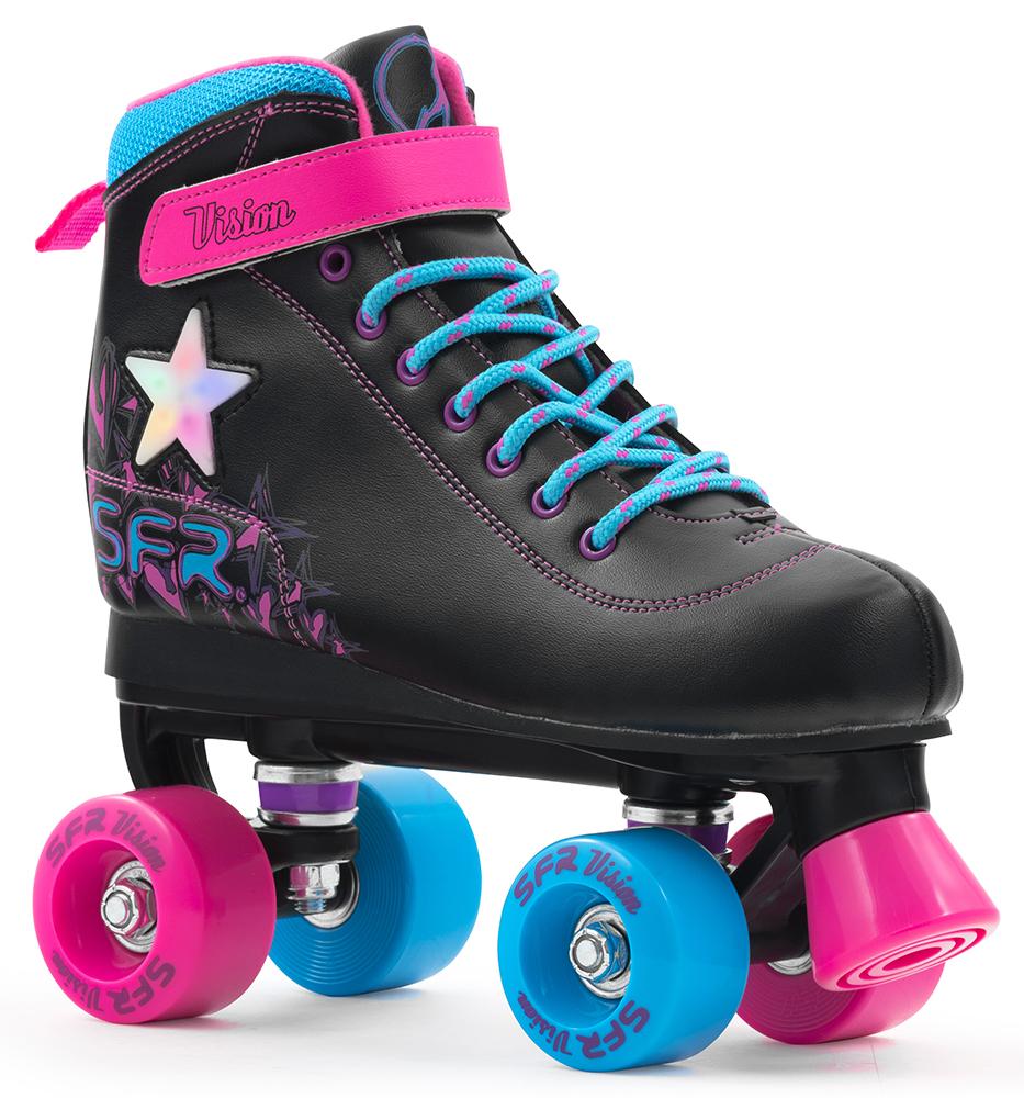 SFR Storm V Adjustable Roller Skates - Ninja – Slick's Skate Store