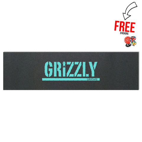 Grizzly Griptape Skateboard Grip Tape, Diamond Blue Stamp