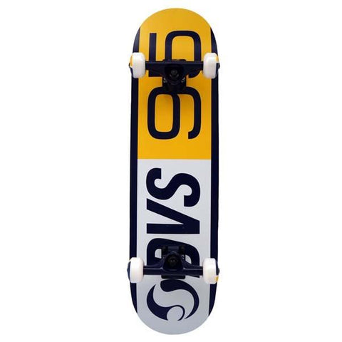 DVS 95' Complete Skateboard 8”, White/Yellow/Blue