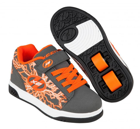 Heelys X2 Dual Up - Charcoal/Orange/Electricity