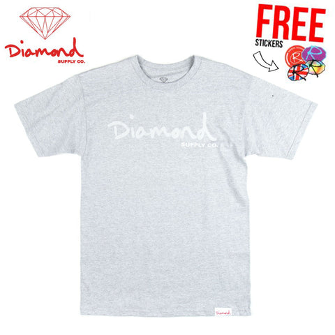 Diamond Supply Co. OG Script T-Shirt, Grey