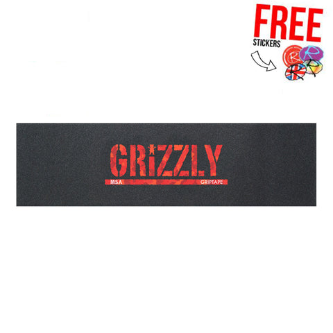 Grizzly Griptape Skateboard Grip Tape, MSA Red Camo