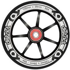 District Scooters 120mm LP 28mm Wide Alloy Core Wheel - Black / Black