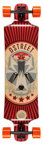 D-Street Longboards Stag Drop Bear, Red
