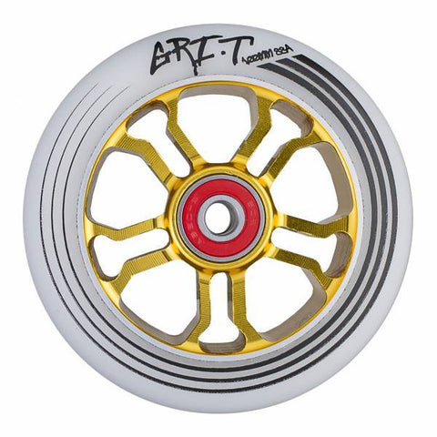 Grit Ultra Light 100mm Wheel, Gold/White