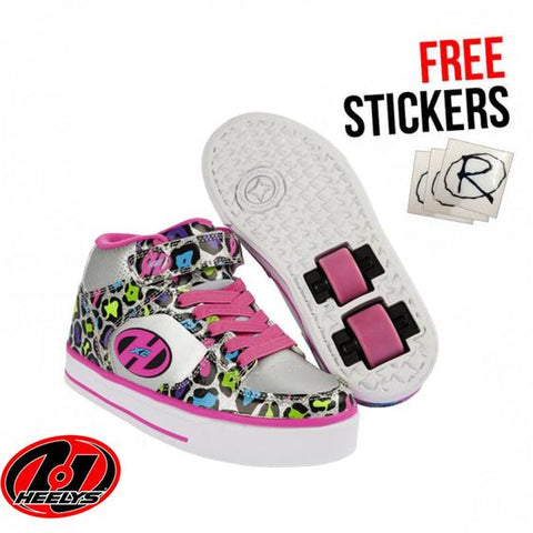 Heelys X2 Cruz, Silver/Multi/Leopard
