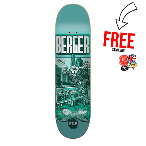 Flip Skateboards Matt Berger Comix Deck 8.25, Blue