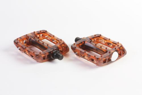 Odyssey BMX PC Plastic Pedals, Clear Brown