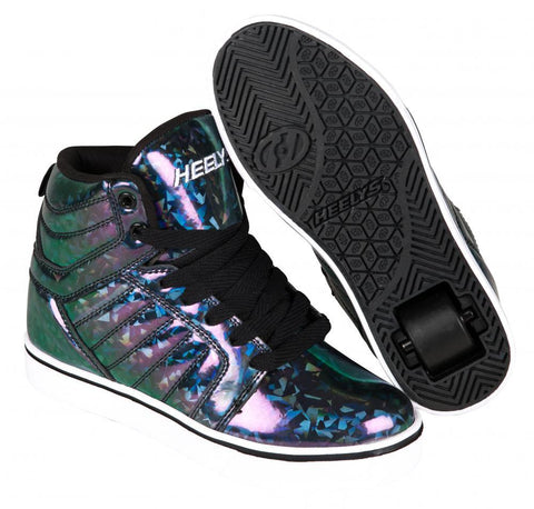 Heelys Uptown Hi-Tops Shoes - Black/Hologram