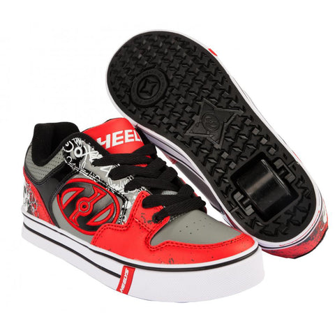 Heelys Motion Plus, Red/Black/Grey/Skulls