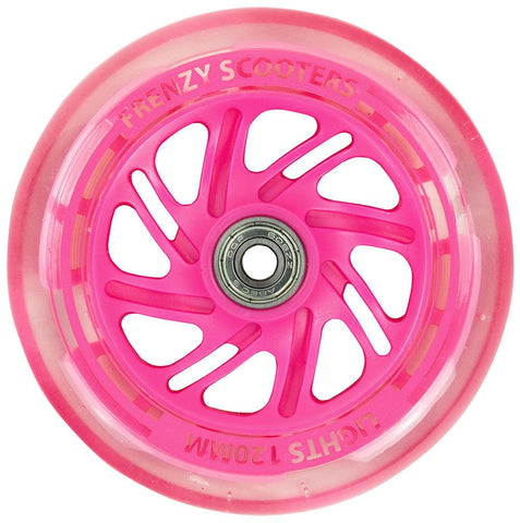 Frenzy 3 Wheel Light Up Scooter Wheel Pink - 120mm