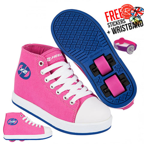 Heelys X2 Fresh Hi Top, Fuchsia/Navy