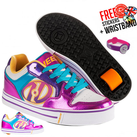 Heelys Motion Plus, White/Fuschia/Multi