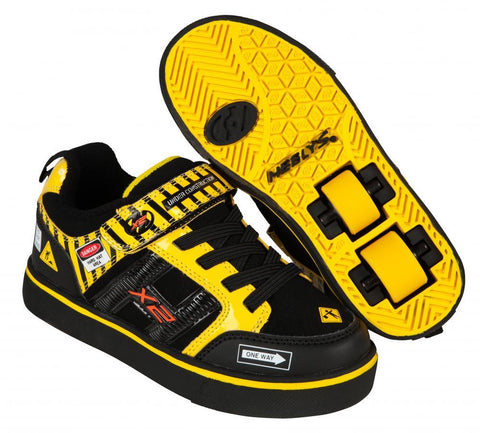 Heelys X2 Bolt Light Up Shoes - Black/Yellow/Caution