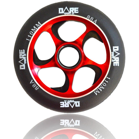 Dare Sports Swift Scooter Wheel 110mm, Black/Red