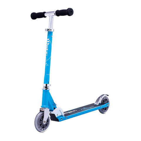 JD Bug Classic 120mm Kids Folding Stunt Scooter, Sky Blue