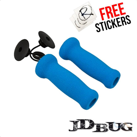 JD Bug Foam Scooter Hand Grips / Handle Bar Grips, Sky Blue