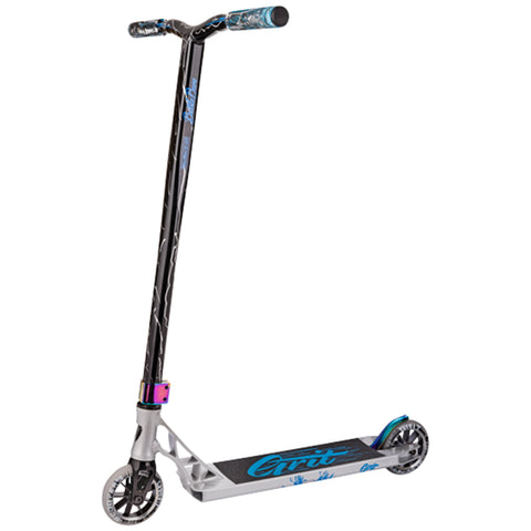 Grit Scooters Invader Complete Stunt Scooter, Polished/Blue/Silver Laser