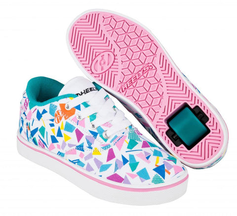 Heelys Launch - White/Teal/Multi Geo