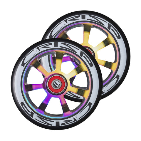 Crisp Scooters Hollowtech 110mm Stunt Scooter Wheels, Black/Oil Slick
