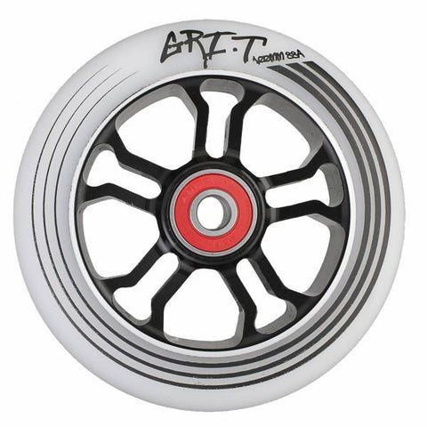 Grit Ultra Light 100mm Wheel, Black/White