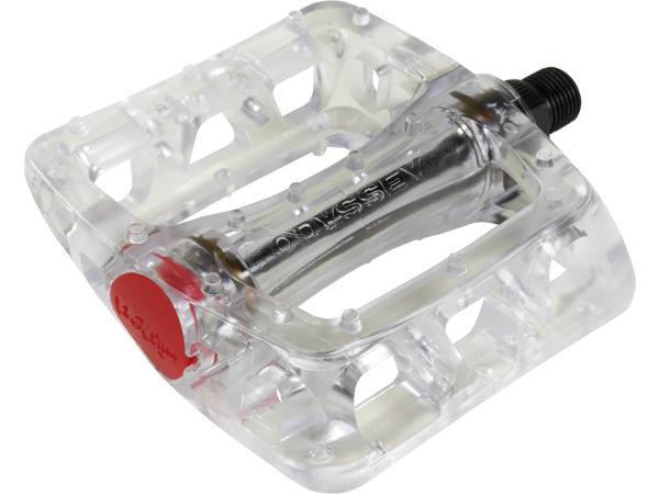 Odyssey BMX PC Plastic Pedals, Clear