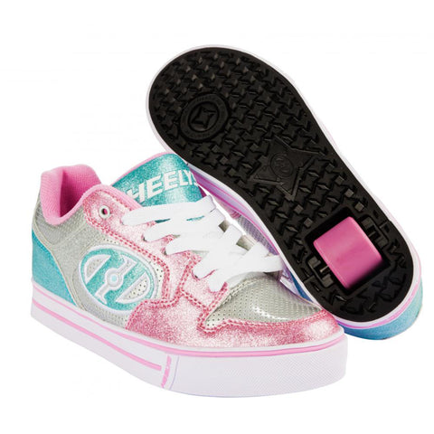 Heelys Motion Plus, Silver/Light Pink/Light Blue