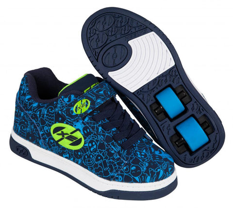 Heelys X2 Dual Up Shoes – Navy / Blue Print