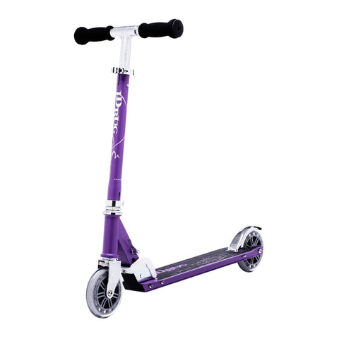 JD Bug Classic 120mm Kids Folding Stunt Scooter, Purple