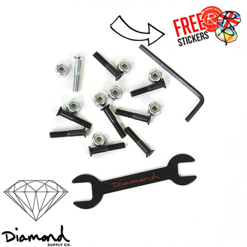 Diamond Supply Co. Hardware Bolts 7/8", Black