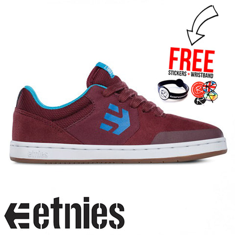 Etnies Footwear Marana Skate Shoes UK1, Maroon/White