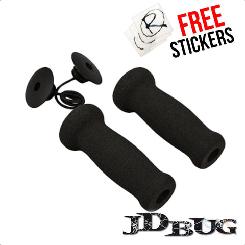JD Bug Foam Scooter Hand Grips / Handle Bar Grips, Black