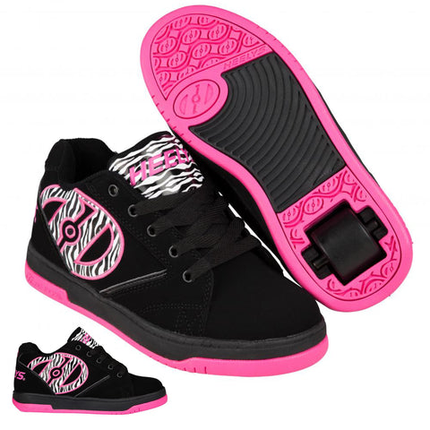 Heelys Propel 2.0 Shoes - Black/Pink/Zebra