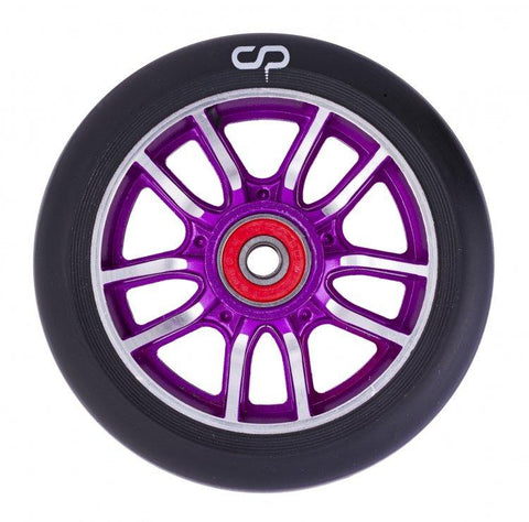 CRISP F1 Forged Scooter Wheel Purple Silver / Black PU 110mm