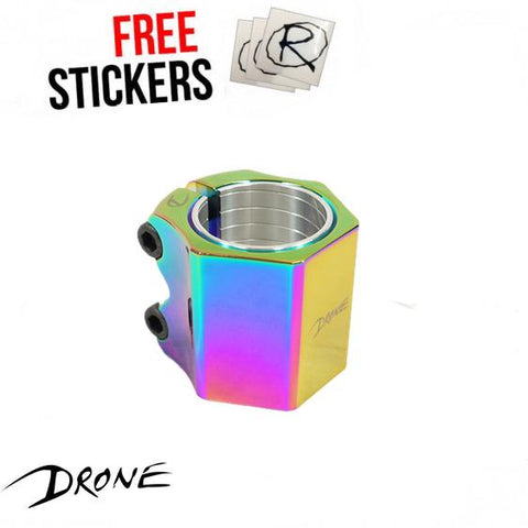 Drone Scooters Didi Hive Double Clamp, Neo Chrome