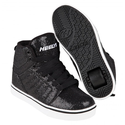 Heelys Uptown Hi Top, Black/Disco Glitter