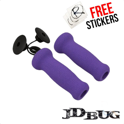 JD Bug Foam Scooter Hand Grips / Handle Bar Grips, Purple