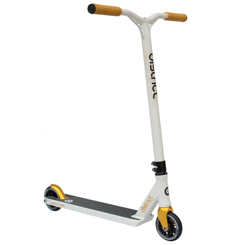 District Scooters C050 Complete Stunt Scooter, White/Gold