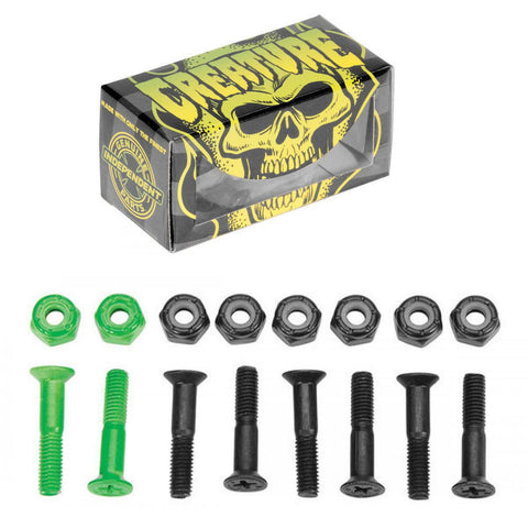 Creature Skateboard Bolts CSFU Phillips Indy 1" Black/Green