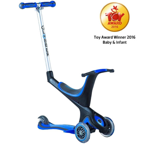 Globber 5 in 1 Push Scooter + Ride On Buggy Blue  (1-3 years)
