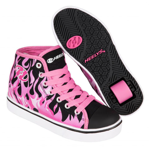 Heelys Veloz, Black/Pink Flame