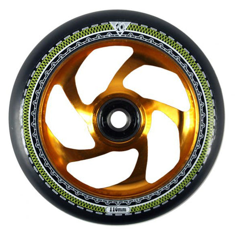 AO Scooters Mandala Stunt Scooter Wheel 110mm, Black/Gold