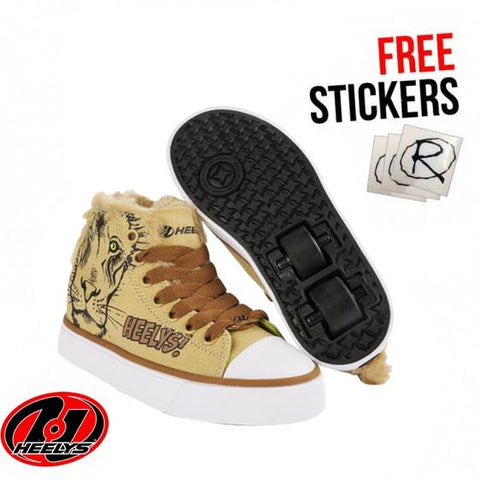 Heelys X2 Zoo Series Lion, Brown/White