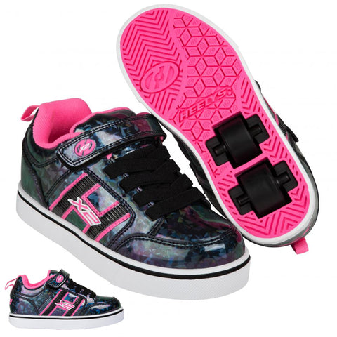 Heelys X2 Bolt Plus, Black Hologram/Pink