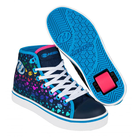 Heelys Veloz, Denim/Multi Hearts