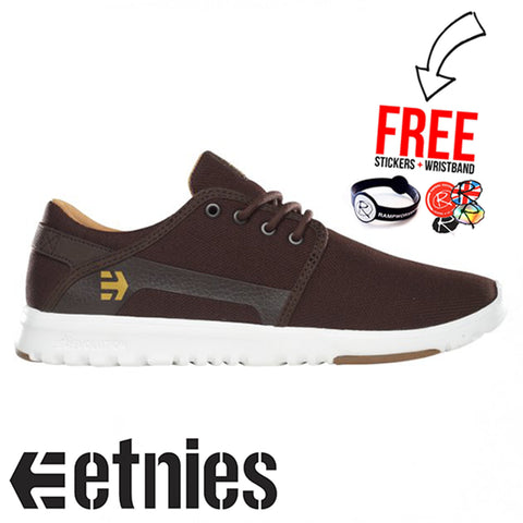 Etnies Footwear Scout Skate Shoes UK6, Brown/White/Gum