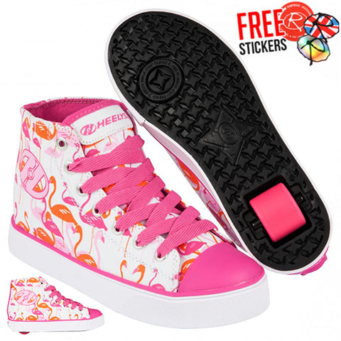 Heelys Veloz, White/Pink/Flamingos