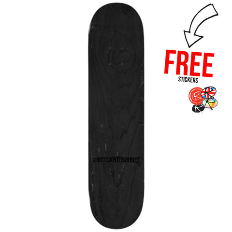 Enuff Skateboards Blank Stain Deck 8.0, Black