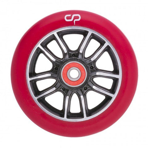 CRISP F1 Forged Scooter Wheel Black Silver / Red PU 110mm