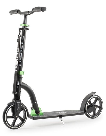 Frenzy Scooters 205mm Suspension Folding Scooter, Black/Green